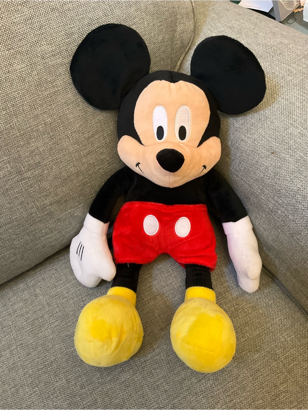 Disney Black & Red Mickey Mouse Plush with Yellow Shoes